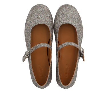 Mary Jane ballerina i funklende glitter